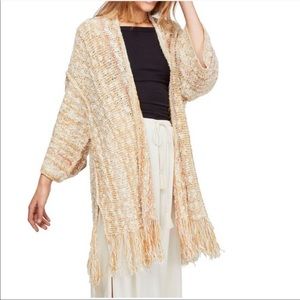 Free People Boho Tassle Knit Lucia Cardigan